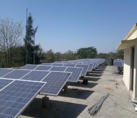 RCC roof mounted solar power plant for commercial buildings