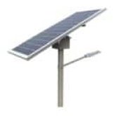 semi integrated solar street light with external panel and battery