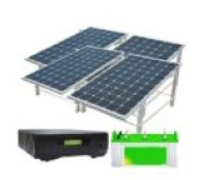 Residential solar power pack with panels inverter and battery