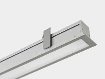 Linear recessed ceiling light for office spaces