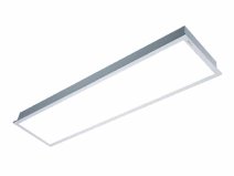 Back-lit recessed LED panel light providing consistent brightness and improved thermal performance for commercial ceiling installations.