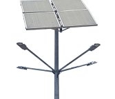 Solar mini mast system with street lights