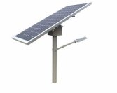 Semi integrated solar street light with solar panel